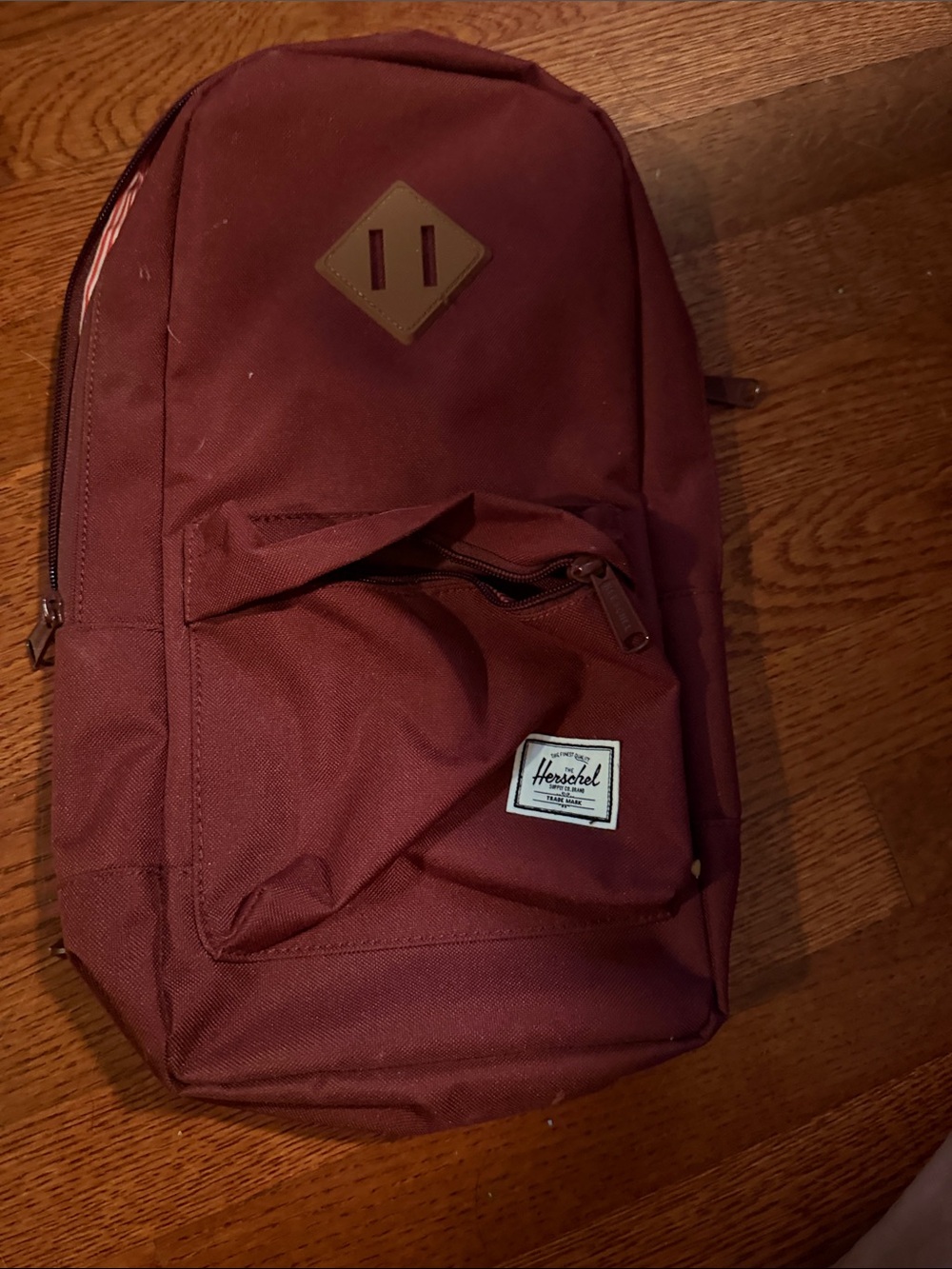 Herschel Supply Company Burgundy Men's Backpack with Front Pocket